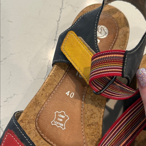 Remonte Juno 57 Multicolored Slingback Sandals Size 40 - Picture 6 of 7